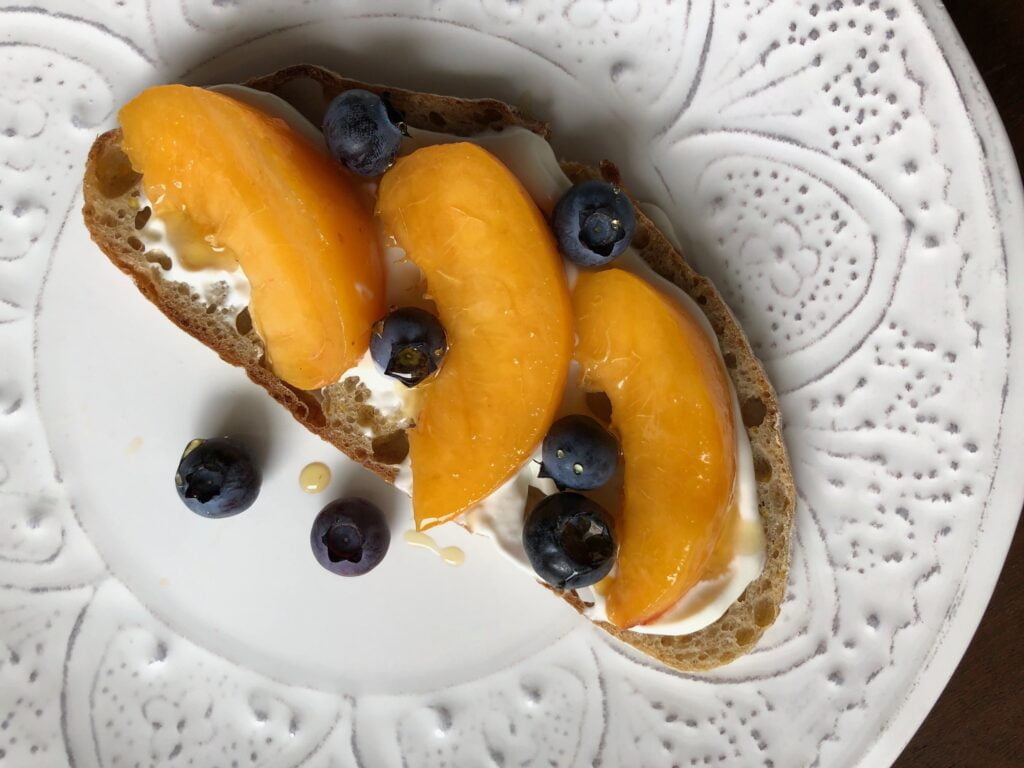 Blueberry & Peach Bruschetta